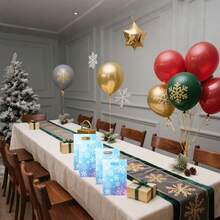 Saliro 30/50PCS Winter Snowflake Party Gift Bags - Snowflake Gift Wrapping Bags With Sturdy Handles, Holiday Celebrations, Christmas Gift Bags, Snowflake Pattern Bags, Sturdy Handle Bags, Party Accessories, Durable Materials, Party Planners, Christmas, Halloween, Anime And Game Merchandise Gift Wrapping Supplies - Baby Blue - View 4