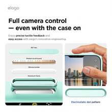 Elago Minimalist Dopamine Magnetic Liquid Silicone Case For IPhone Air, Compatible With MagSafe, Liquid Silicone Material, Protective Cover, Shockproof, Slim Phone, Fashion, Velvet - For Men, For Women, Luxury, Fashion, High Quality - Bầu trời xanh biếc - Xem 3