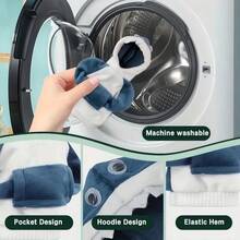 这款蓝白创意鲨鱼汽车换挡杆套，为您的爱车内饰增添可爱个性！时尚的连帽衫式换挡杆套，饰以萌趣的鲨鱼图案，采用优质弹性面料制成，可紧密贴合大多数汽车换挡杆。安装简便，牢固可靠。柔软舒适的材质提供顺滑的握感，防止打滑，实现流畅换挡。