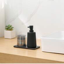 Liquid Soap Dispenser For Bathroom And Kitchen Countertops Modern Style Minimalist Black - Multicolor - View 6