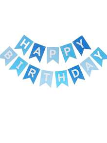 1/18/19 piezas Pancarta de Feliz Cumpleaños, Decoración de Cumpleaños Azul, 16 Globos de 12 pulgadas con 2 Cintas para Decoración de Fiesta de Cumpleaños de Niños y Niños de Cualquier Edad