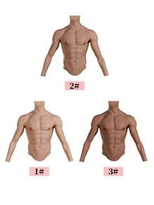 升级版自然连接手臂硅胶假肌肉服，质感逼真，适合角色扮演，腹肌线条分明，模拟血管纹理，触感逼真，透气舒适，隐形穿着，自然塑形，经久耐用，易于保养，性感道具，适合万圣节、服装道具、角色扮演、派对、惊喜和生日礼物。 - 彩色 - 查看 1