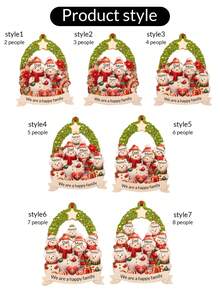 Custom Christmas Ornaments With Name, Personalized Christmas Tree Decorations, Customized 2-8 Names Ornaments, Customizable Christmas Decorations, Diy Ornaments, Christmas, Indoor, Outdoor, Garden, Anniversary, Snowman Family, Christmas Tree Ornaments, Room Decor, Mom, Dad - Style B - View 3