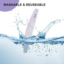 Canvalite 10 PCS Nail File Professional Nail Files Reusable Double Sided Emery Board(100/180 Grit) Nail Styling Tools For Home And Salon Use Christmas Gifts For Women - Nửa vầng trăng - Xem 5