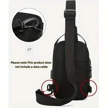 Anti-Theft Backpack, Large Capacity Adjustable Crossbody Backpack| Men's Style, Anti-Theft Combination Lock, Durable Fabric, Multi-Compartment Design, Secure Zipper Closure,  Travel Bag, A Great Your Family And Friends - Black - View 6