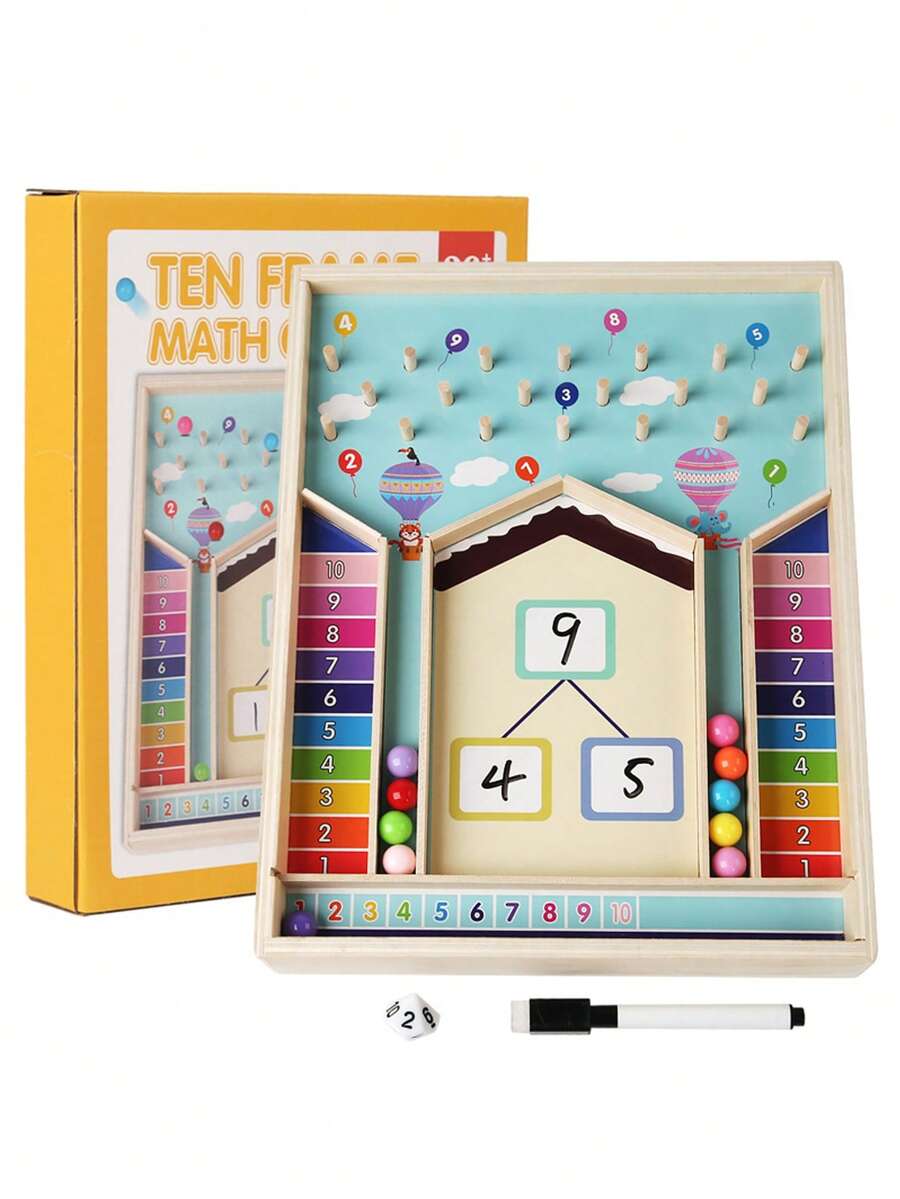 10 Pcs Kids Early Learning Number Decomposition Bead Game, Baby Enlightenment Math Ability Educational Puzzle Toy - Multicolor - View 1