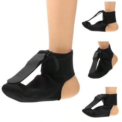 Plantar Fasciitis Night Splint Sock Plantar Fasciitis Brace With Arch Support Women Men Tension Relief, Achilles Tendonitis Foot Drop Heel Spur Pain Relief Black Medium