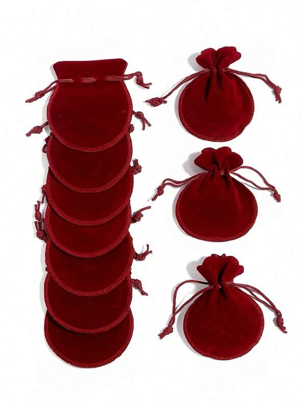 10 piezas Bolsas de terciopelo con cordón para joyas, bolsas de regalo, recuerdos de boda, bolsas para caramelos