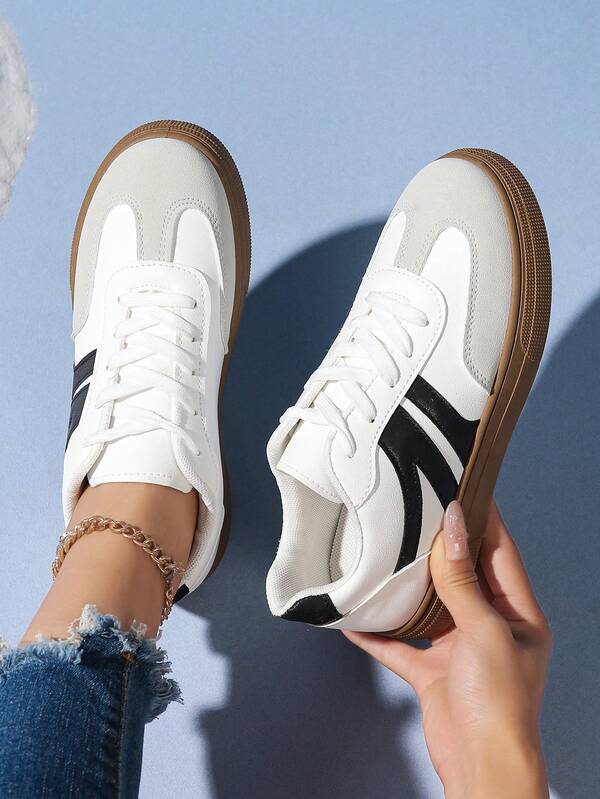 Damen Neue Frühling/Herbst Lässig Sneaker, Outdoor Sport Laufschuhe, vielseitige flache Slip-On Trainer