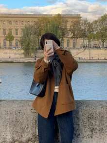 女士棕色短外套，别致优雅的秋季外套，完美打造秋季时尚造型