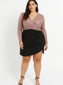 VESTIDO DE LENTEJUELA ELEGANTE - Rosa - Ver 1