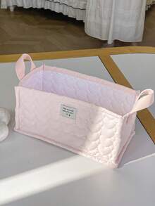 1 chiếc giỏ đựng đồ dễ thương với nơ ren 3D trang trí, giỏ đựng đồ dùng để bàn đựng mỹ phẩm, cọ trang điểm, sản phẩm chăm sóc da, vật dụng trang trí bàn làm việc, hộp đựng mỹ phẩm, giỏ dã ngoại di động, quà tặng ngày Valentine, đồ dùng phòng tắm, vật dụng cần thiết cho năm học mới. - Nhiều màu - Xem 13