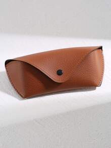 男女通用 PU 皮革太阳镜盒，内衬为您的眼镜提供最佳保护 - 黑色 - 查看 6