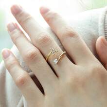Letter Rings For Women - Adjustable Gold Rings With Non-Tarnish Coating.Delicate Craftsmanship Piece. - Alphabet Ring-x - View 7