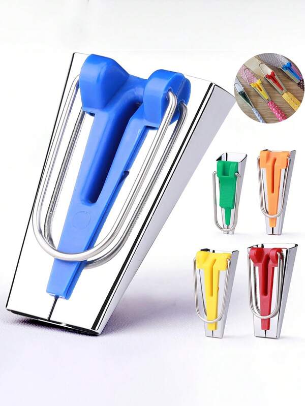 Bias Tape Maker Set With Splicing Cloth, Overlocking Stitch, Quilting Sewing Accessories For DIY Craft Binding Tool