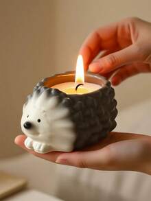 Moule en silicone mignon en forme de hérisson, support de bougie, moule en béton pour la décoration et le rangement faits maison