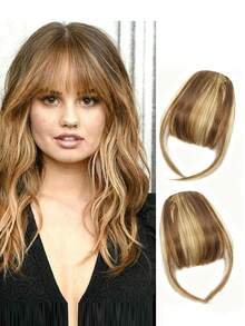 Synthetic Wig Cartoon Bangs Female Temperament Small Face Simulation Natural Forehead Broken Bangs Wig,Synthesis Wig Middle-Part Bangs Hair Extensions Clip In Forehead Natural Seamless French Oblique Bangs,Eight-Character Bangs,Women'S Fantasy Themed Wig Ideal For Daily Commuting Wear Suitable For Travel, Claw Clips, Hair Claws, Hair Slide, Hair Barrettes