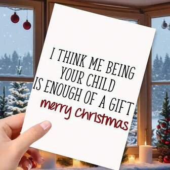 1PC. Christmas Card, Funny Christmas Card, Holiday Card, Merry Christmas, Snowman Card, Christmas Card For Husband, Wife, Mom, Son, Boyfriend, The Best Gift For Family, Friends