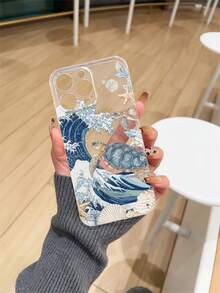 UV喷漆加厚透明防摔TPU手机壳，海龟波浪图案设计，兼容 16/16 Plus/16 Pro/16 Pro Max、15/15 Plus/15 Pro/15 Pro Max、14/14 Plus/14 Pro/14 Pro Max，兼容Galaxy S25 Ultra、S23、S23+、S23 Ultra、S24，兼容Infinix系列。提供镜头保护，可用作保护壳，是新年、圣诞节、万圣节或情人节送给男友、女友的理想礼物。国际版，非国内版。 - 彩色 - 查看 5