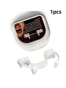 5pcs Retractable Scary Vampire Fangs Teeth For Halloween Party, Cosplay Costume, Suitable For Children And Adults