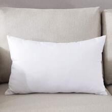 1/2/4pcs Solid Color Pillows Insert, Throw Pillow, Bedding, Soft Fluffy White Pillows, Fill For Back, Stomach Or Side Sleepers, High Rebound Polyester Fiber Filling Pillow, Halloween Decor, Christmas Decoration, For Bed, Sofa, Living Room, Halloween Gift, Bedroom Decorative Stuffer Pillow, Dorm Room Essentials College. - 白色 - 查看 15