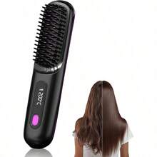 Mini Hair Straightener Brush, Straightening Comb, 20s Fast Heating, Automatic Constant Temperature, Reduce Hair Damage