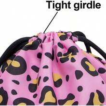 Drawstring Bag Sackpack - Pink Leopard - View 3