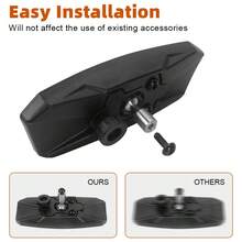 Espejo retrovisor central para UTV/ATV para barras de rodillo de 1.75"-2", abrazadera de aluminio ajustable 360°, espejo central compatible para vehículo todo terreno