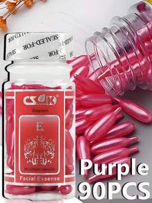 90/180粒羊胎素纯白精华胶囊，维生素E面部精华，瓶装，深层激活肌肤，保湿滋润，改善肤色，美白提亮，抗皱抗衰老 - 金色 - 查看 19