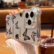 Fundas para celular de moda 2026Mariposa-(13) Compatible con 16/16 Pro/16 Plus/16 Pro, 15/11, Estuche de teléfono con almohadilla de aire de cuatro esquinas transparente, resistente a caídas, sólido y duradero, resistente a golpes y huellas dactilares, un regalo perfecto para parejas, amigos y familiares.17 17promax. - transparente - Ver 2