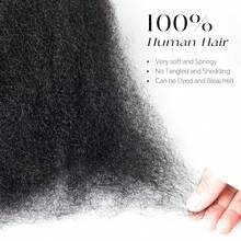 CEXXY Afro Kinky Curly Bulk Human Hair For Braiding 50g/Pack 100% Human Hair Extensions For Braiding, Twists, Locs, Crochet And Micro Braiding Natural Black Afro Bulk Hair For Women Soft Real Human Hair No Selvedge Heat Resistant And Dyeable Realistic Texture Soft And Stretchy Ideal For Students And Heat Resistant Styling. - SPure Natural - 查看 5