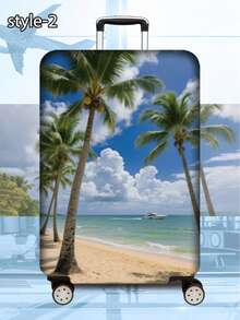 1 chiếc 300G/mét vuông. Bộ sưu tập họa tiết đại dương bao gồm vỏ bọc và phụ kiện hành lý có đệm. Hoàn hảo cho các chuyến công tác, kỳ nghỉ, du lịch, ký gửi hành lý và trở lại trường học. Thêm nét phong cách cho hành lý của bạn. Tương thích với vali 20-28 inch. - Màu xanh lam - Xem 11