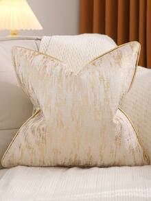 金锦装饰枕套，条纹图案，适用于客厅、卧室、沙发、秋季装饰、秋季装饰、房间装饰