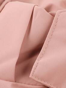 Women's Solid Color Thickened Windbreaker Jacket For Outdoor Sports, Autumn/Winter,Skiing - Baby Pink - View 7