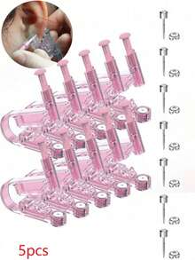 20/10/5PCS Disposable Ear Piercing Gun Kit Asepsis Healthy Easily Use Nose Lip Earring Piercer Tool Machine Set Ear Studs Body Jewelry Accessories
