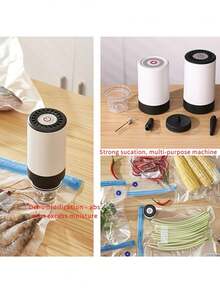 无线多用途真空电动泵 + 除湿机（不含真空袋） - 便携式食品储存真空封口机 | 家用食品保鲜剂 | 真空容器 | 快速抽真空和除湿 | 气球充气 | USB 充电 | 适用于万圣节、圣诞节、户外聚会、旅行打包、节日礼物 - 彩色 - 查看 12