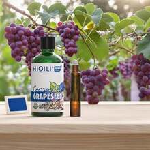 HIQILI 天然葡萄籽油 100ML /3.38 FL.OZ. 附滾珠瓶基礎油，純精油可用於調配稀釋濃縮，適用於臉部、指甲護理、按摩、頭髮與肌膚護理 - Grapeseed - 查看 2