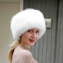 Ultima fascia per capelli in colore unito in finta pelliccia spessa, accessorio alla moda e versatile per l'autunno/inverno