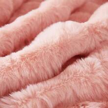 Soft Fluffy Blanket - Pink Throw Blanket Couch, Fuzzy Plush Rabbit Faux Fur Blanket, Cute Cozy Blankets Women, Thick Warm Bubble Blankets Bed Living Room Bedroom - 39x63 Small - Hồng + 39" x 63" (Nhỏ) - Xem 8