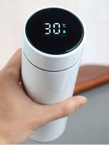 Termo Digital Inteligente 500ml Con Pantalla Led De Temperatura - Blanco - Ver 3