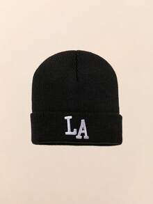 1 Stück Baby Doppel-Bommel Beanie, schwarze Mütze, kuschelige gestrickte Winter Warm Herz süße Mütze für Kinder, Outdoor Accessoire, Winter Baby Mütze