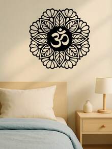 HELLOYOUNG Decorațiune murală metalică Lotus Flow - Medalion floral Zen Yoga cu petale care filtrează lumina. Decorațiune murală metalică cu tematică yoga, cu modele Mandala, concepută pentru a spori energia spirituală în decorul modern al casei. Creează o ambianță pentru spații de meditație, potrivită pentru decorul modern al casei, decorarea casei, decorul camerei.