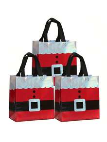 10pcs Christmas Gift Bags With Handles,Christmas Gift Bags, Medium Reusable Gift Bags With Handles,Santa Claus Gift Bags,For Christmas, Holiday Gifts, Party Favors, And Christmas Tote Bags.