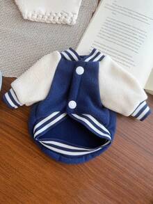 秋冬宠物服装，狗/猫保暖内衬防风棒球夹克，保暖 - 彩色 - 查看 7