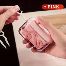 Automatic Pop-Up Dental Floss Holder (Portable) - High-Quality Home Toothpicks & Floss, Ultra-Fine Floss Pick Storage Box, Oral Care Cleaning & Breath Freshening, Pocket/Bag-Fit For Travel - Pink - View 3
