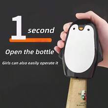 Penguin Bottle Opener, Cartoon Creative Bottle Cap Opener, Pressure-Activated Bottle Opener Tool For Beer, Champagne, Beverages, Home Use