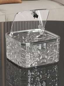 1PC Clear Plastic Laundry Capsule Dispenser With Pop-Up Lid - Holds 120+ Laundry Capsules, Separate Detergent And Beads Storage Container, Artistic Home Decor, Laundry Room Storage Box For Bathroom Home Supplies Bathroom Accessories Bathroom Organizer Back To School