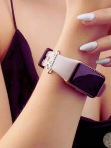 1 Piece Of Customized Personalized Name Watch Accessories, Valentine's Day, Mother's Day Gift, Father's Day Birthday Gift, Women's Exclusive Customized Watch Strap Pendant - Multicolor - View 4