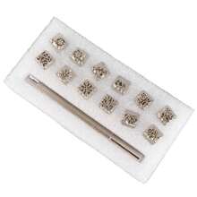Kit de herramientas de punzón de estampado de cuero duradero Punzón de estampado con Herramientas de fabricación de cuero para artesanía en cuero - 1 - Ver 2