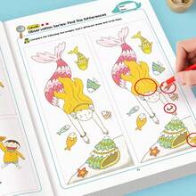 Libro de actividades de 32 páginas con desafíos visuales de descubrimiento y búsqueda de diferencias - Azul - Ver 6